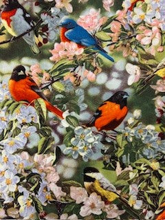 Beautiful Birds and Flowers Blanket and Gift