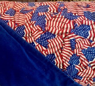 Patriotic Flag Reversible Blanket and Decor