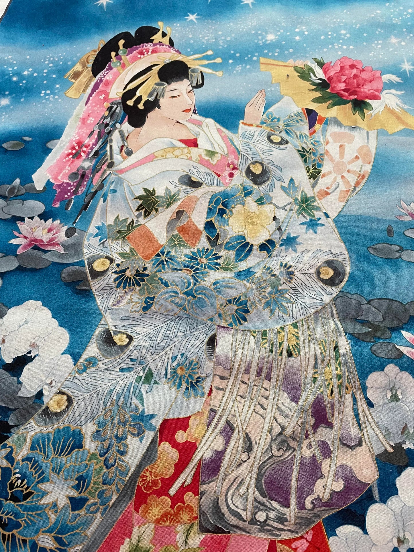 Beautiful Asian Dancers Lap Quilt and Throw