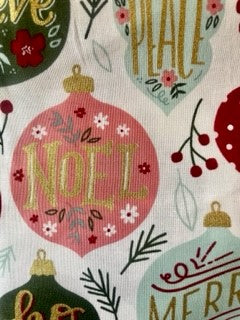 Designer Christmas Ornament Reversible Blanket