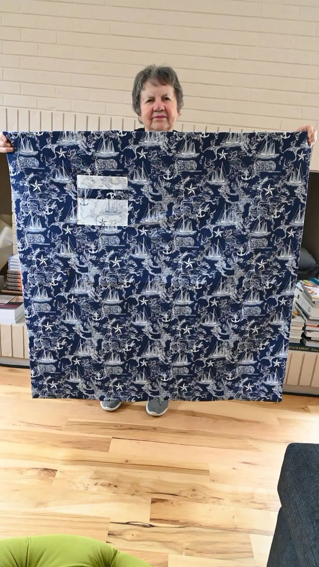 A Sailor's Delight Lap Quilt/Throw With Pocket