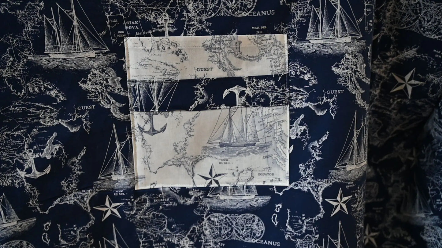 A Sailor's Delight Lap Quilt/Throw With Pocket