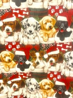 Sweetest Christmas Puppies and stockings Blanket and Gift