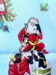 Sweetest Santa Christmas Blanket! Vintage and Reversible