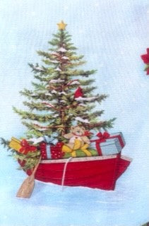Sweetest Santa Christmas Blanket! Vintage and Reversible
