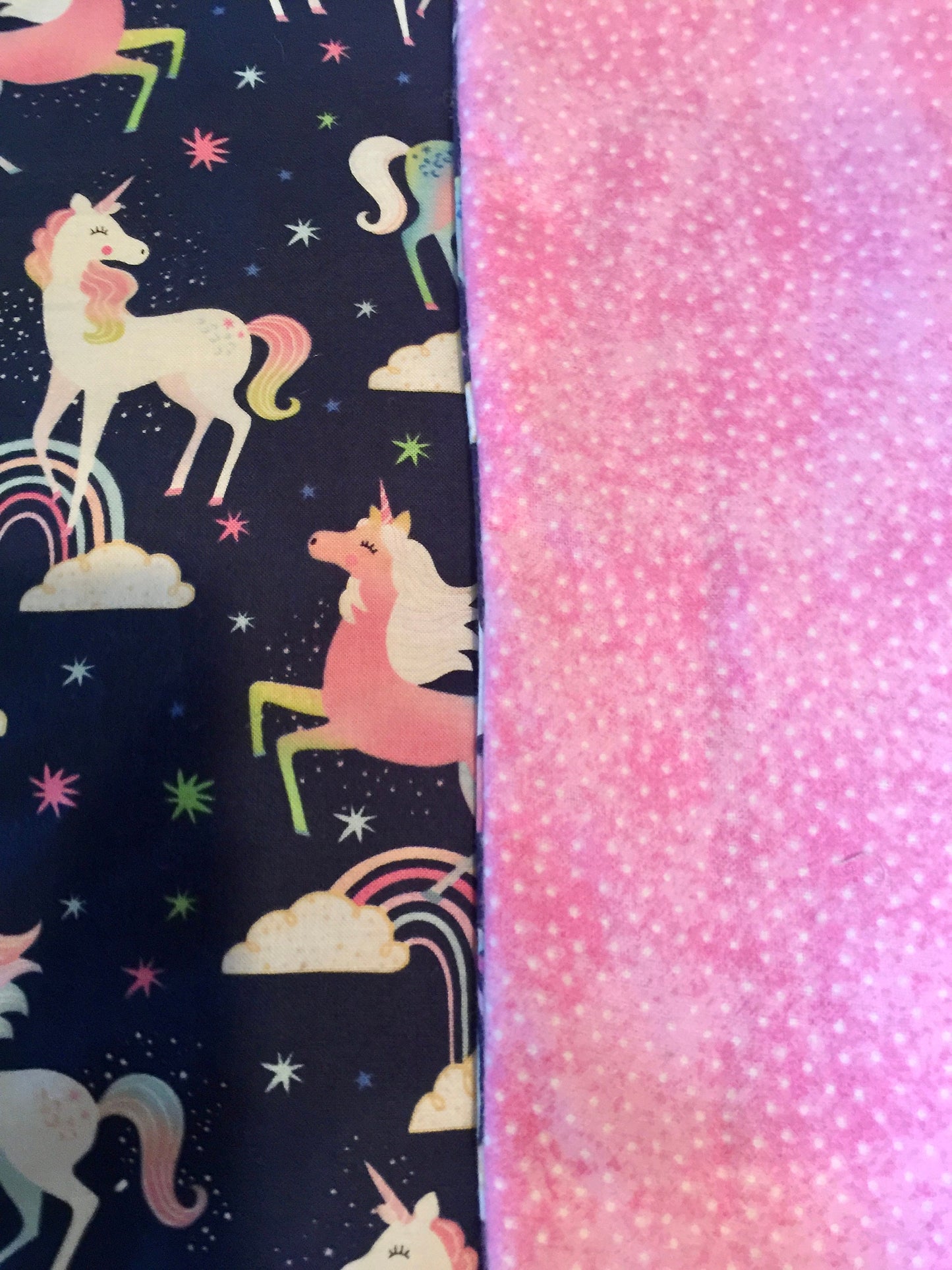Designer unicorn and rainbow blanket