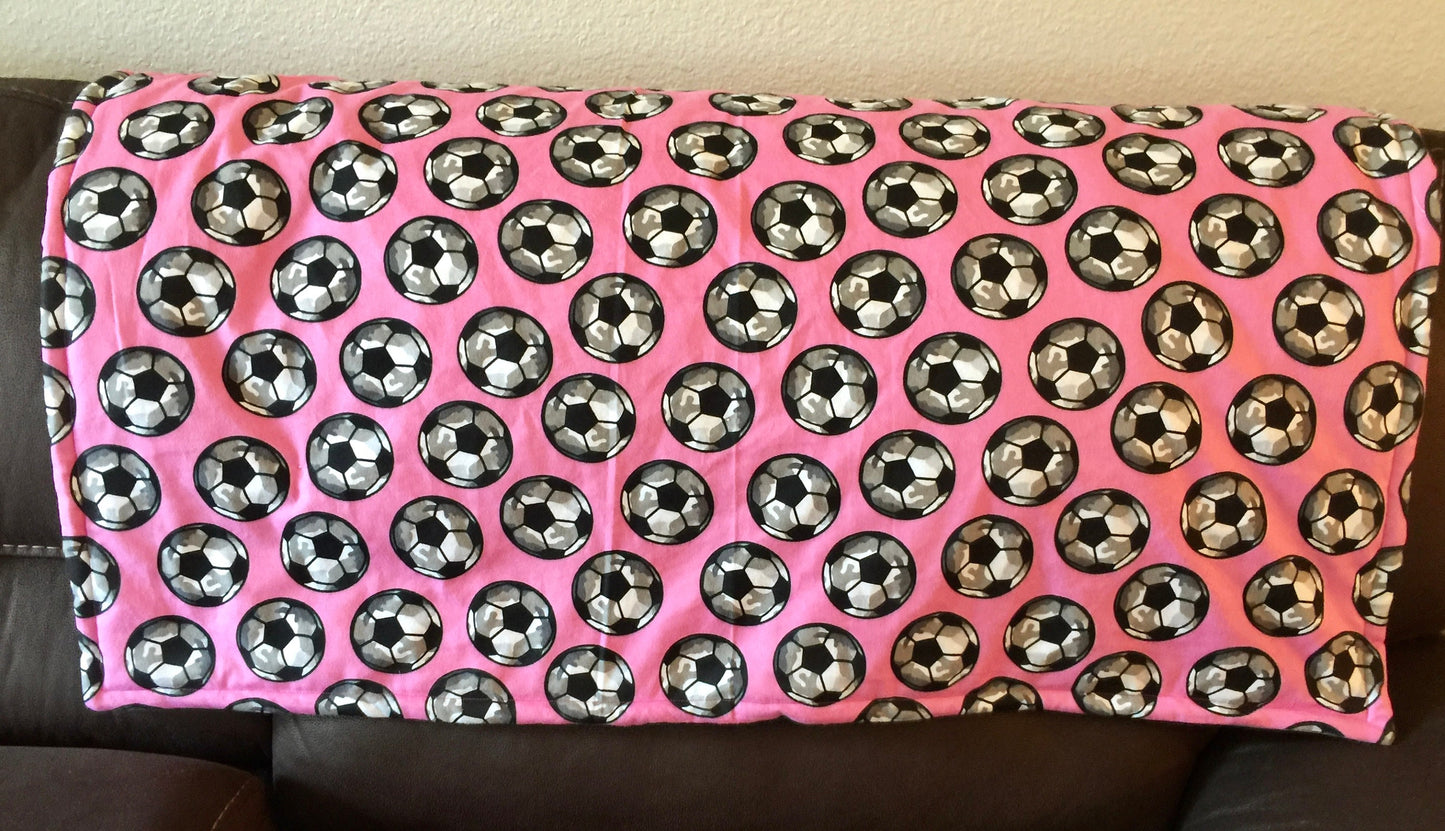 Coolest girls soccer blanket ever