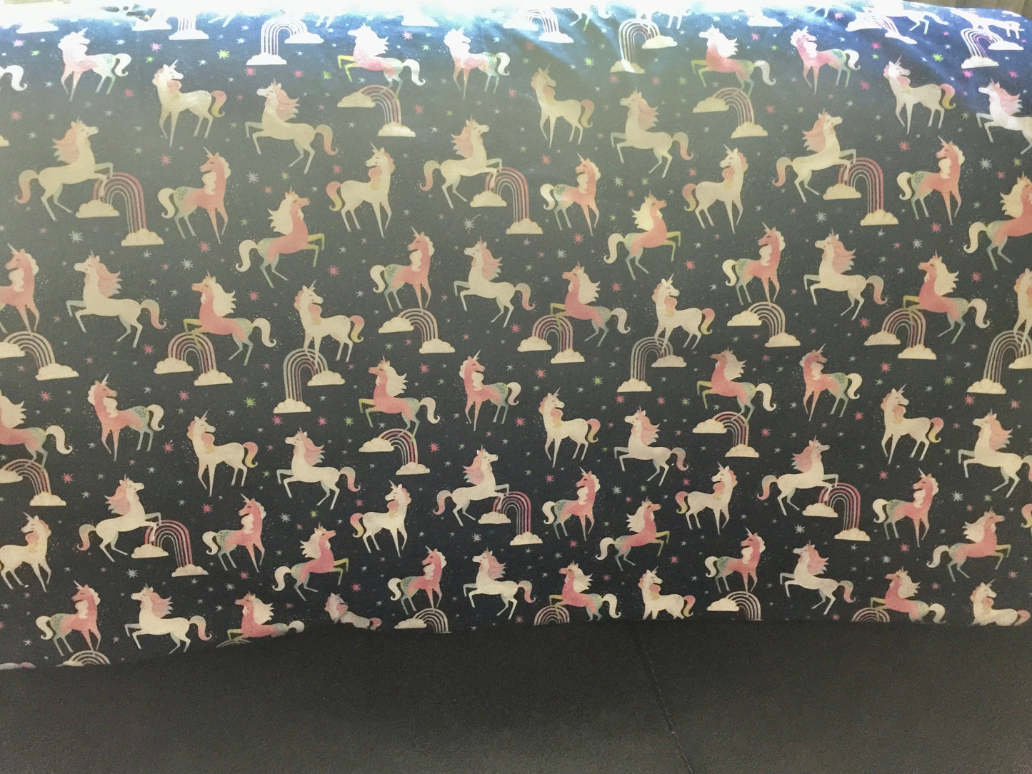 Designer unicorn and rainbow blanket