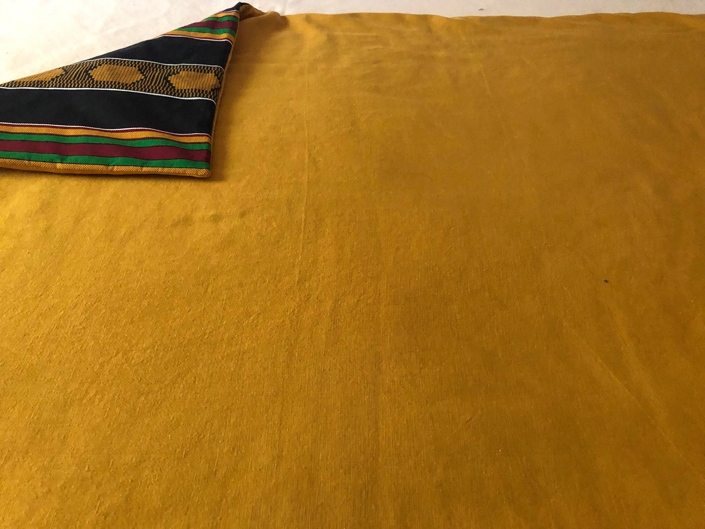 Rare African Kente Cloth Lap Quilt/Throw