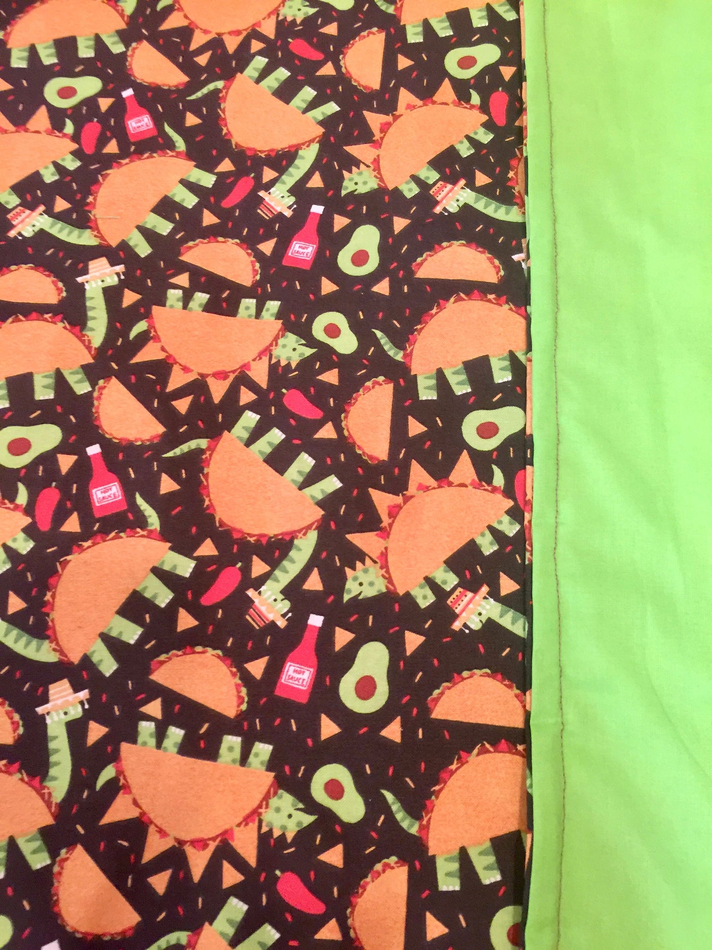 Love Tacos? Love Dinosaurs? Then this is your ultimate cool blanket!