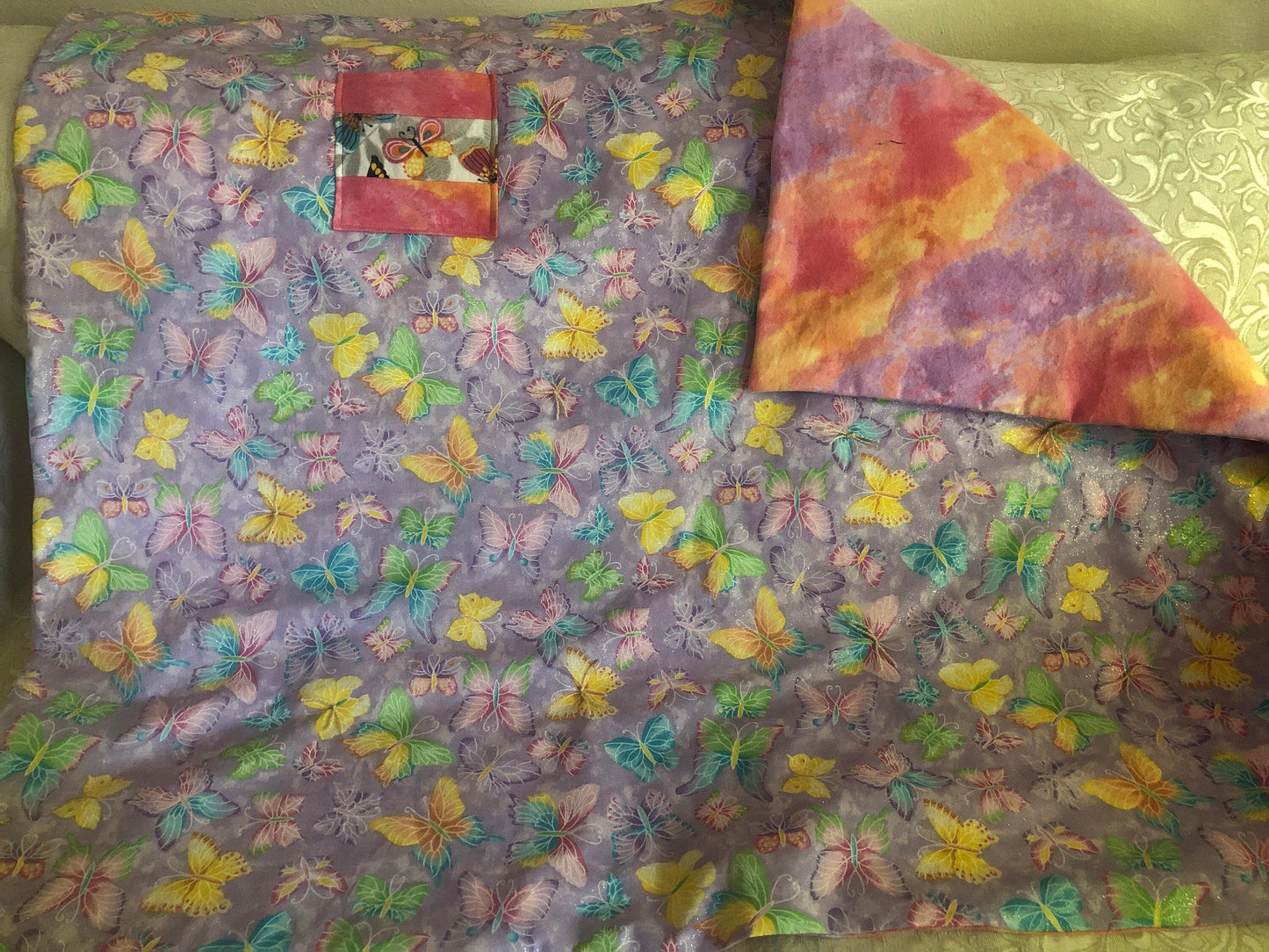 Beautiful Butterflies Reversible Blanket