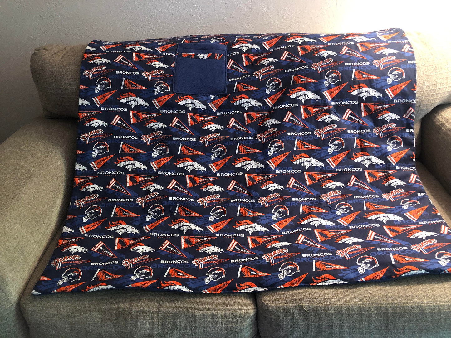 Denver Broncos Throw and Lap Quilt
