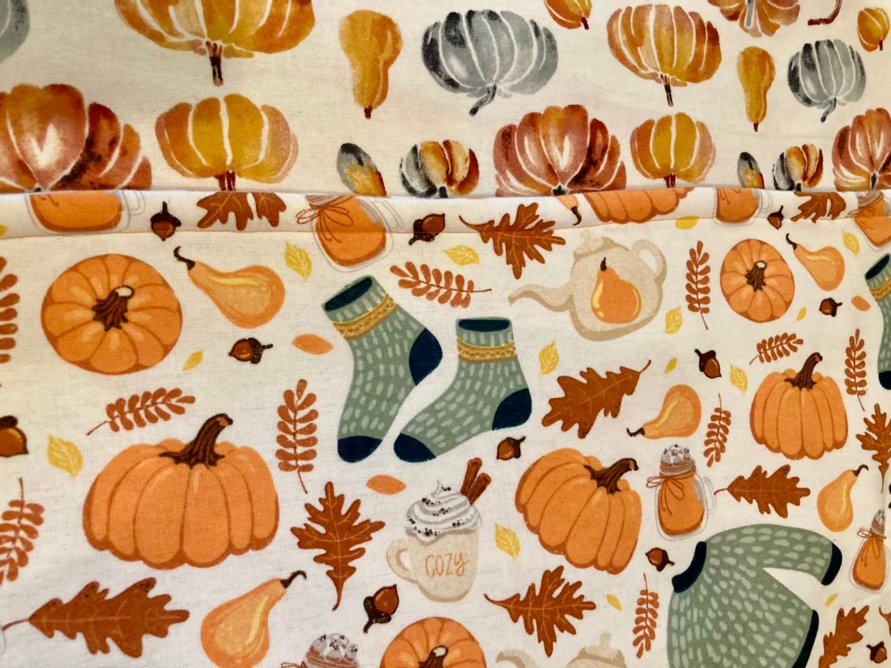 Cozy fall blanket featuring your favorite fall things