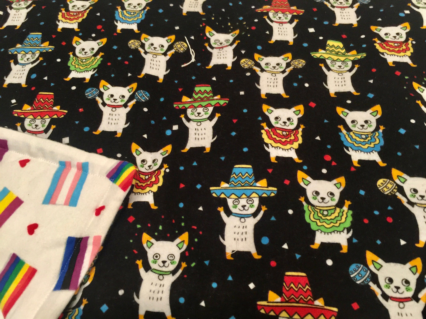 Cutest chihuahua fiesta party blanket ever!