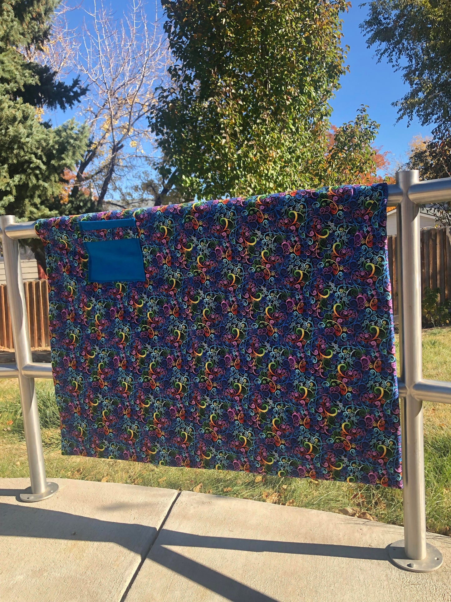 Beautiful Throw/Lap Quilt of Vibrant Colors