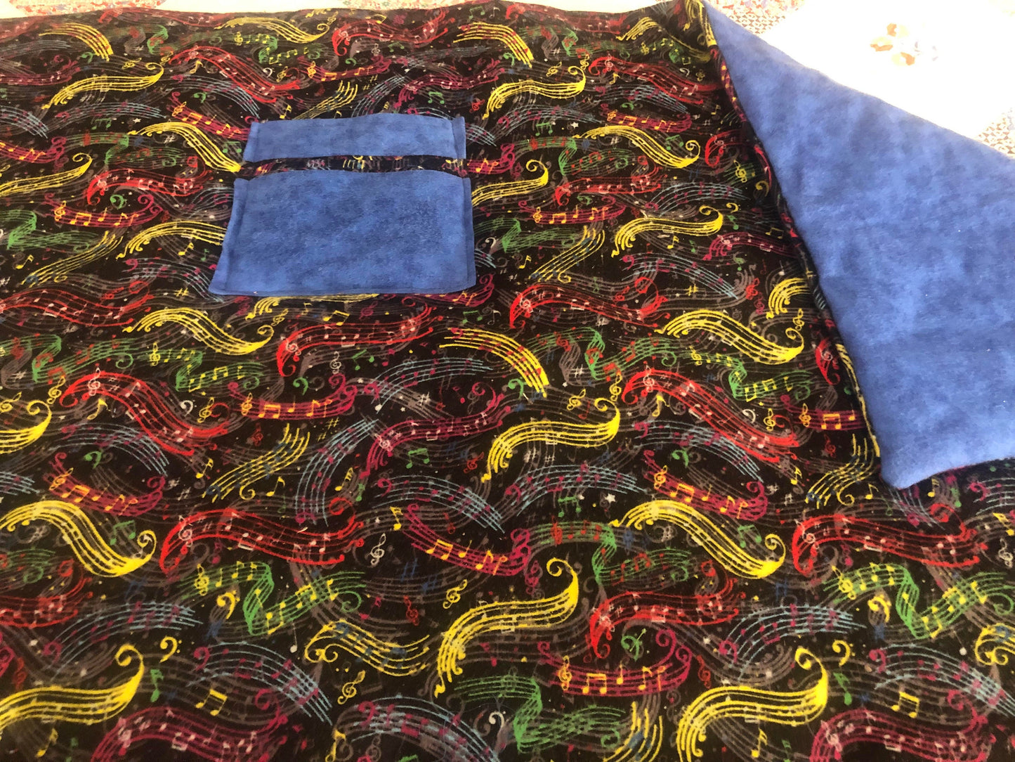 Warm Music Flannel Lap Quilt/Blanket