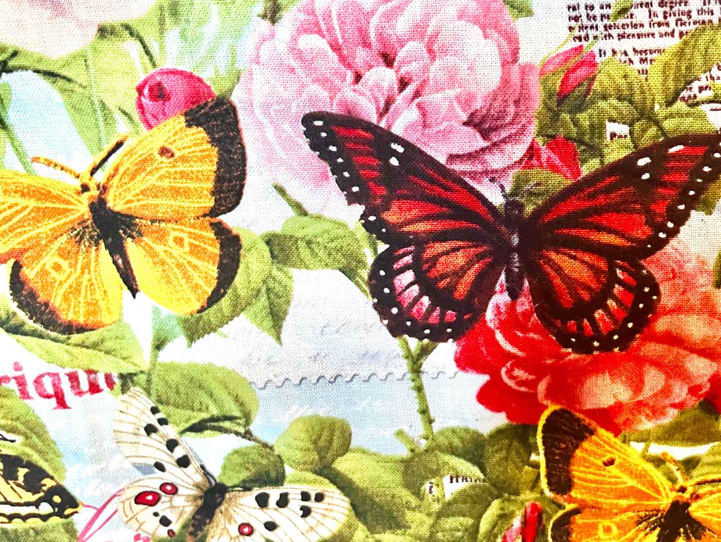 Beautiful Butterflies and Flowers Reversible Blanket