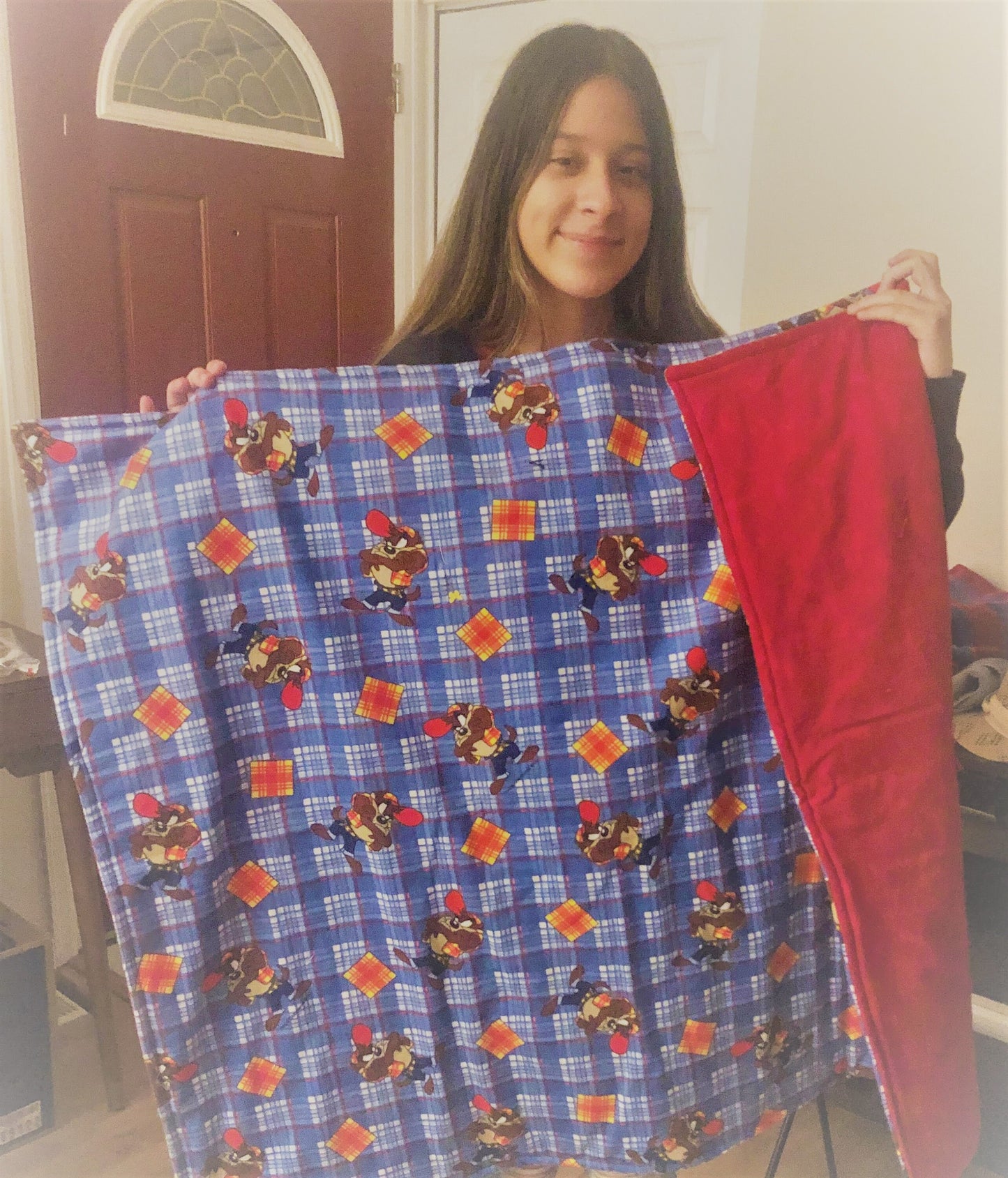 Vintage Looney Tunes Tasmanian Quilt Blanket