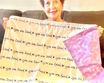 Sweet You Are Loved reversible blanket