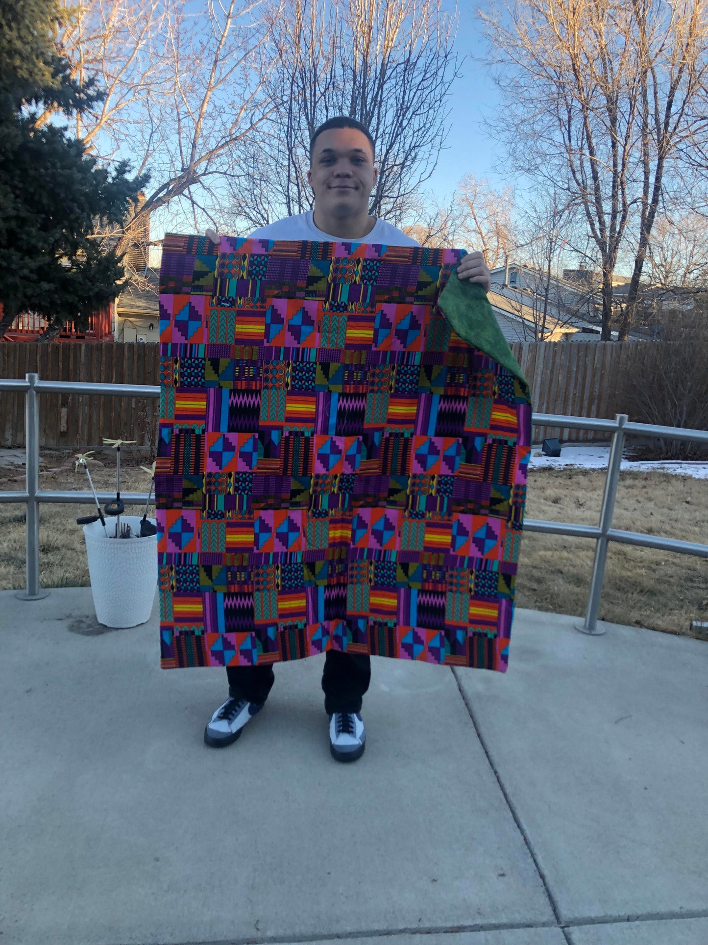 Authentic Kente African Lap Quilt/Throw