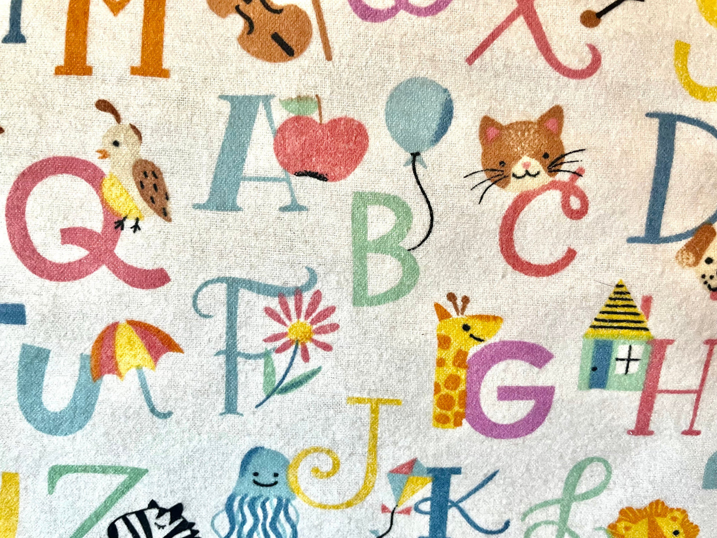 Soft snuggly alphabet baby blanket and gift