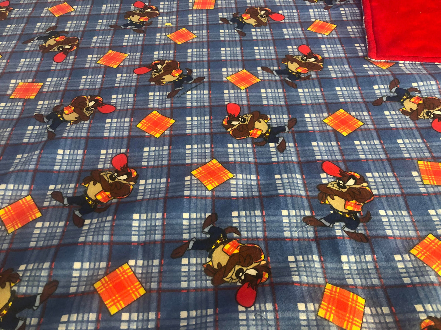 Vintage Looney Tunes Tasmanian Quilt Blanket