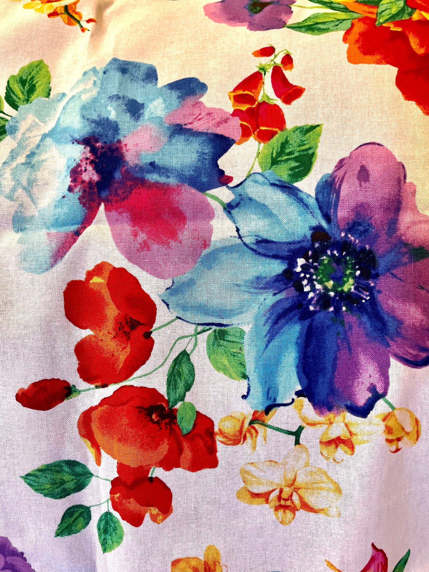 Gorgeous bright floral designer blanket