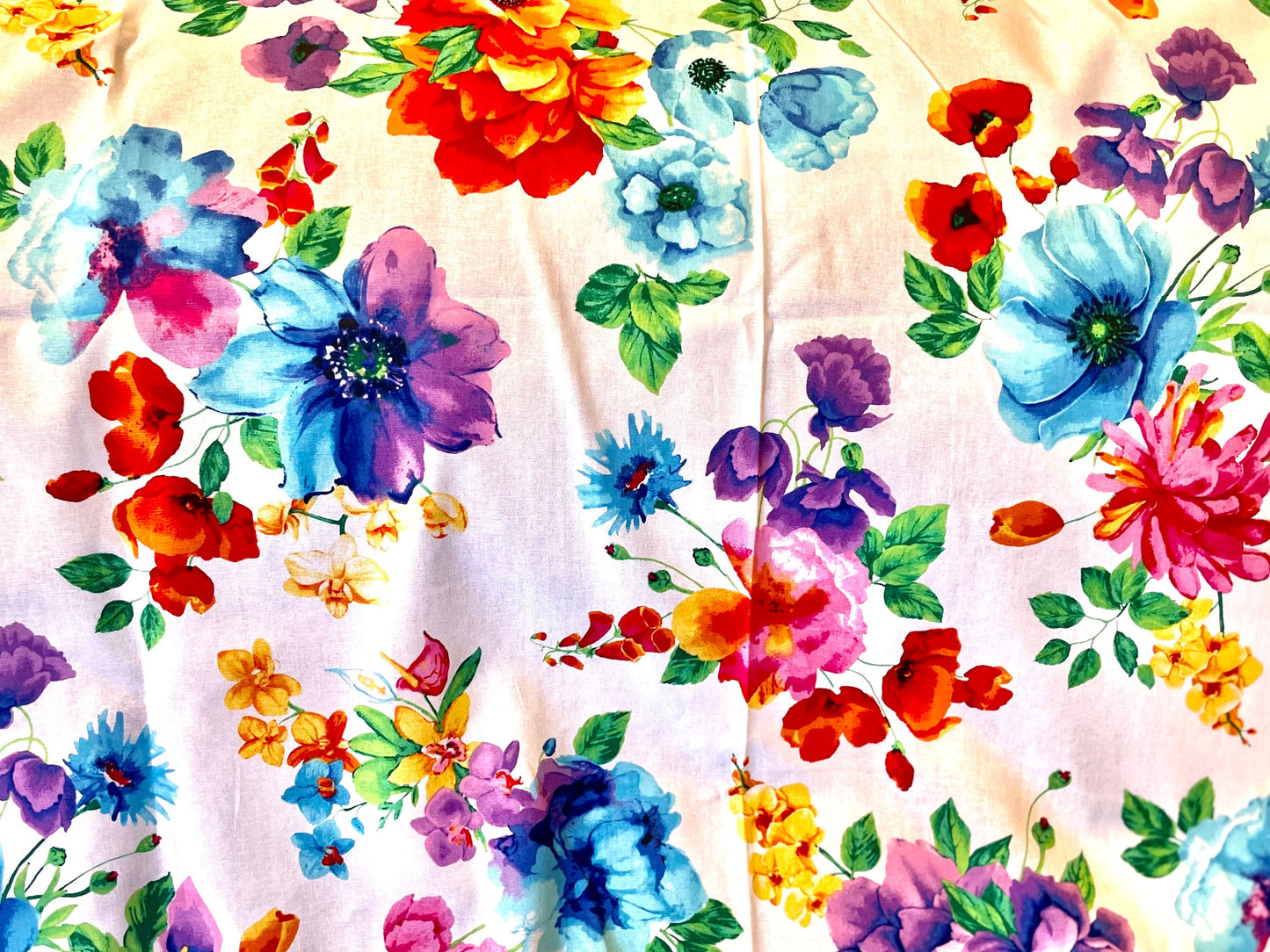 Gorgeous bright floral designer blanket