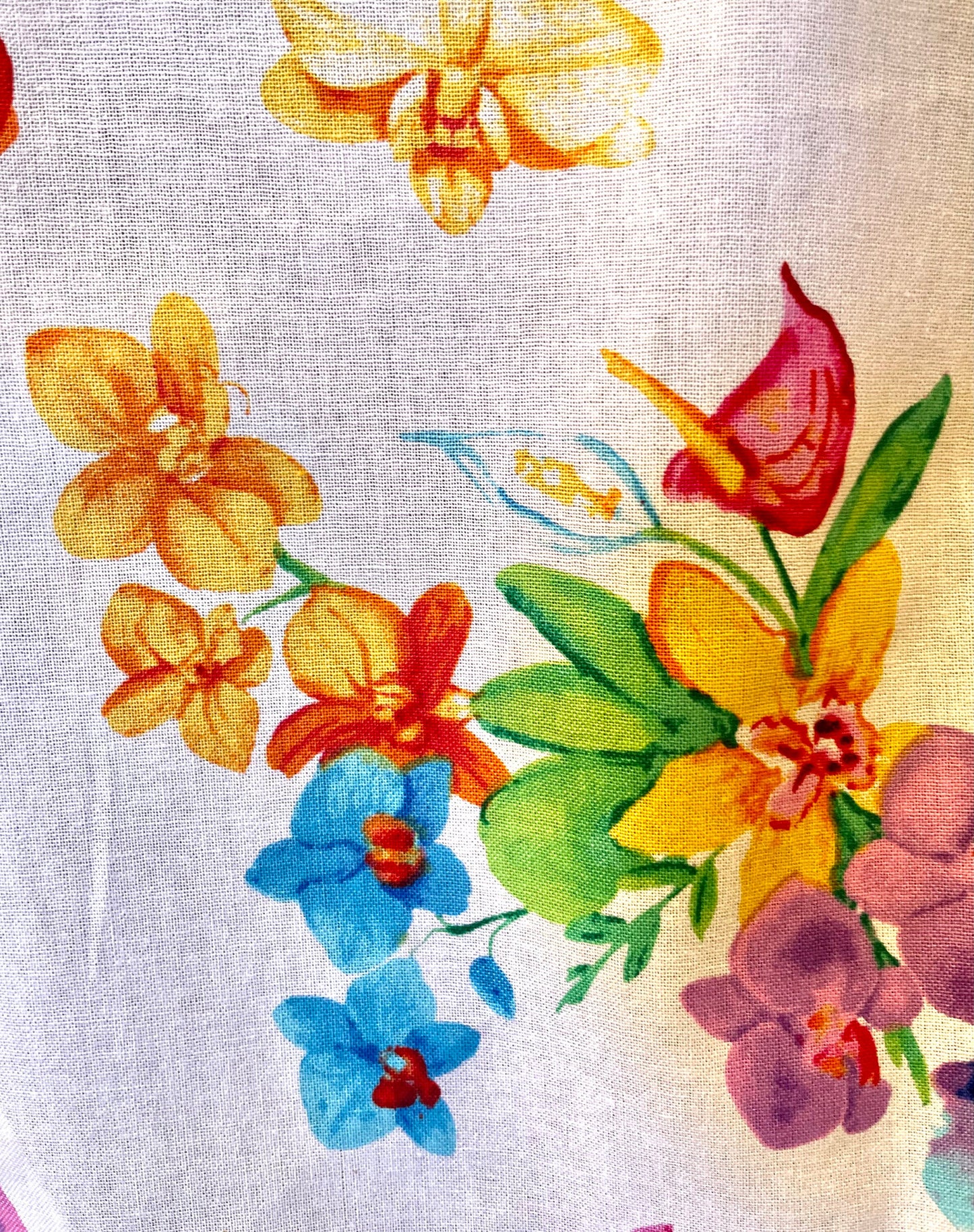 Gorgeous bright floral designer blanket