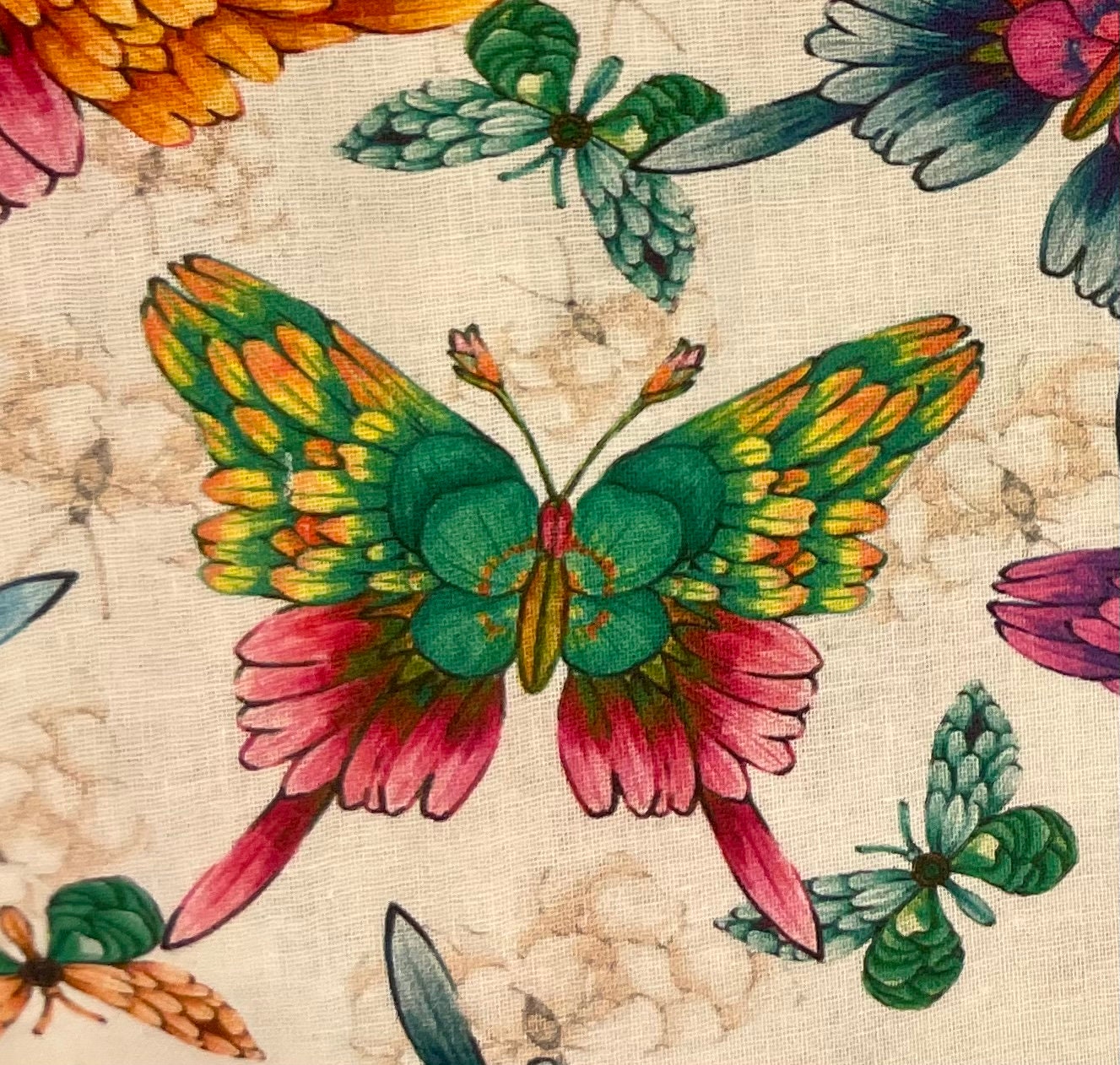 Gorgeous colorful butterfly reversible blanket