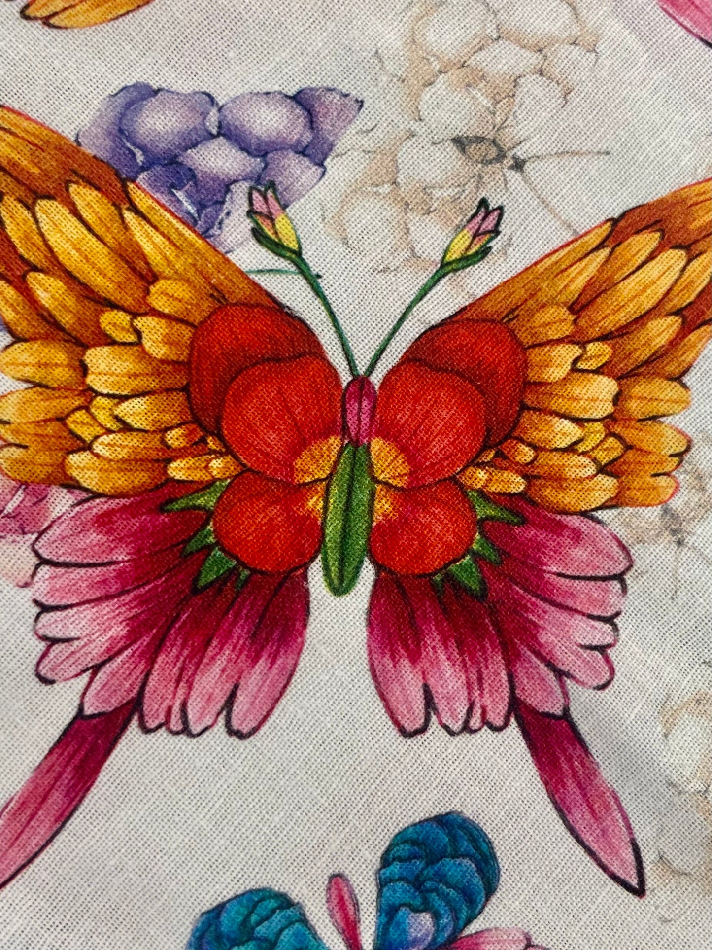 Gorgeous colorful butterfly reversible blanket