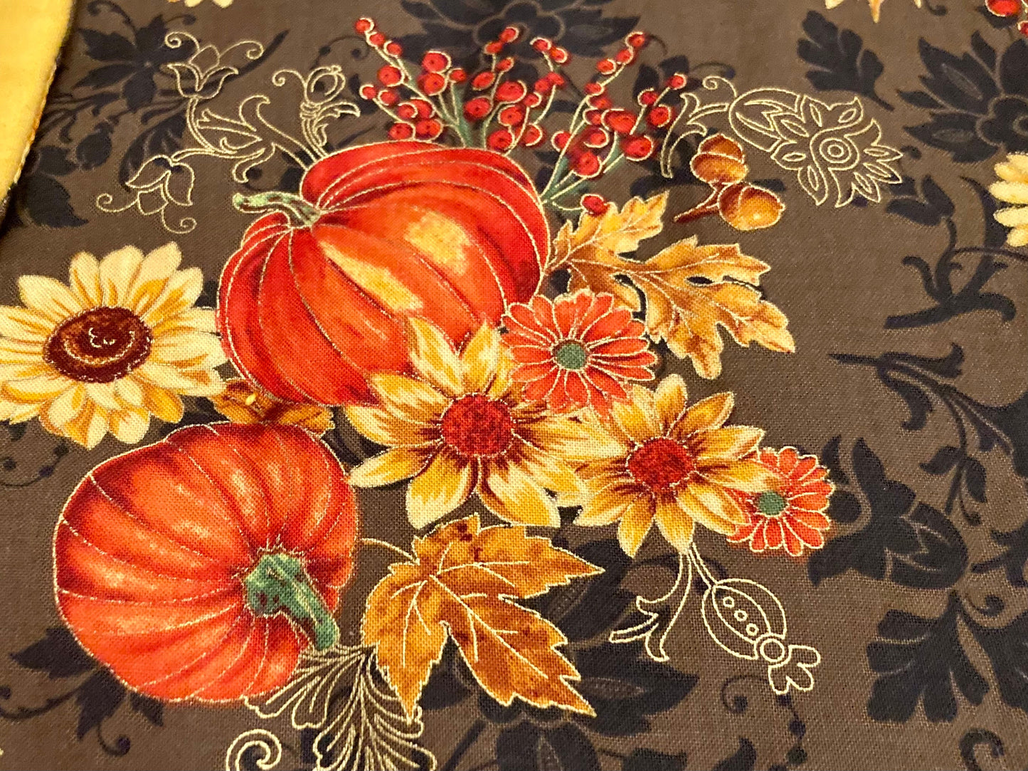 Designer Fall reversible blanket