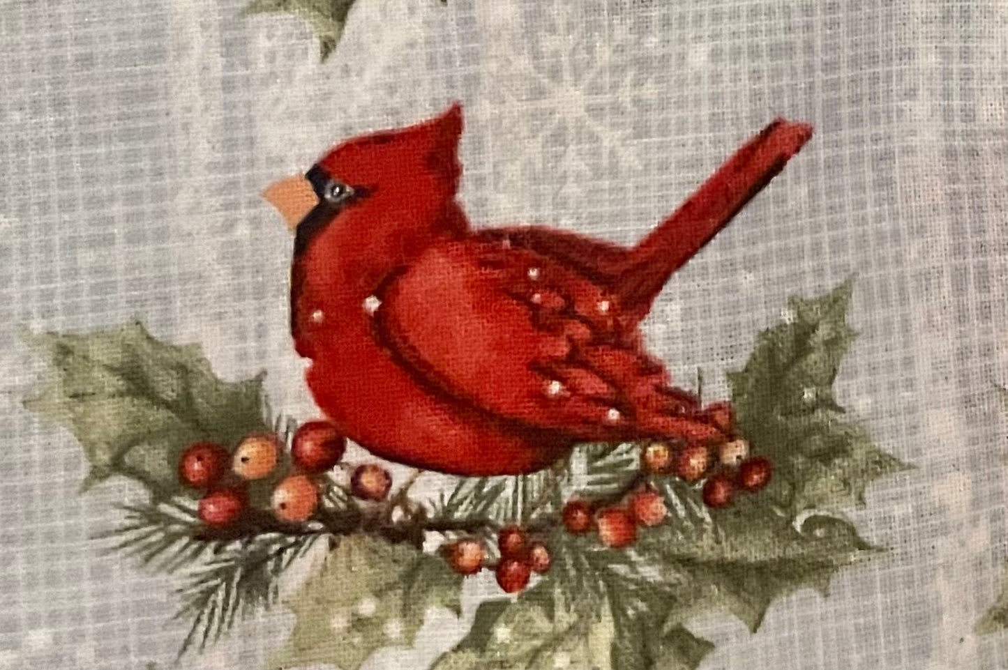 Beautiful Cardinal, Birds and Holly Blanket