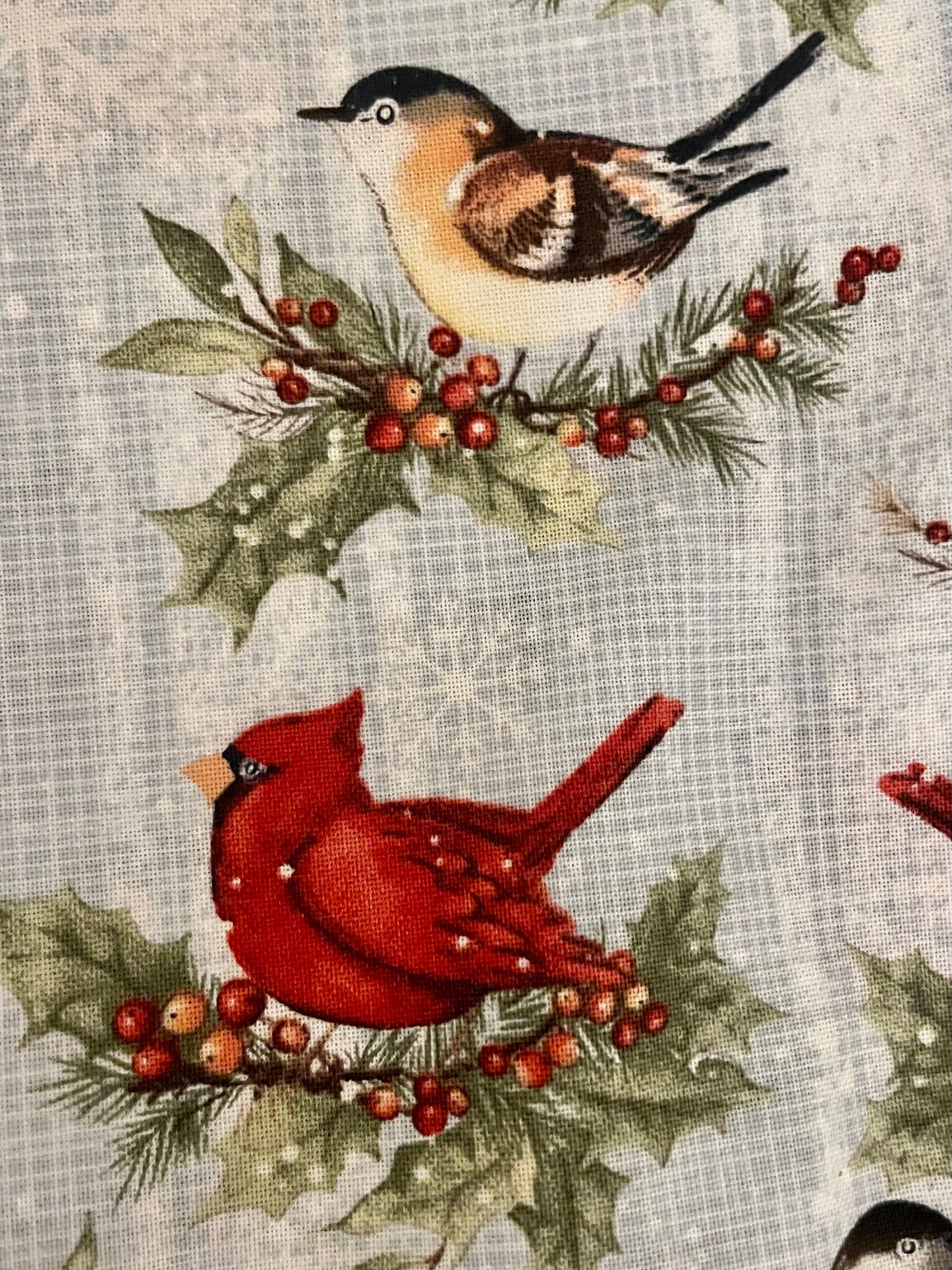 Beautiful Cardinal, Birds and Holly Blanket