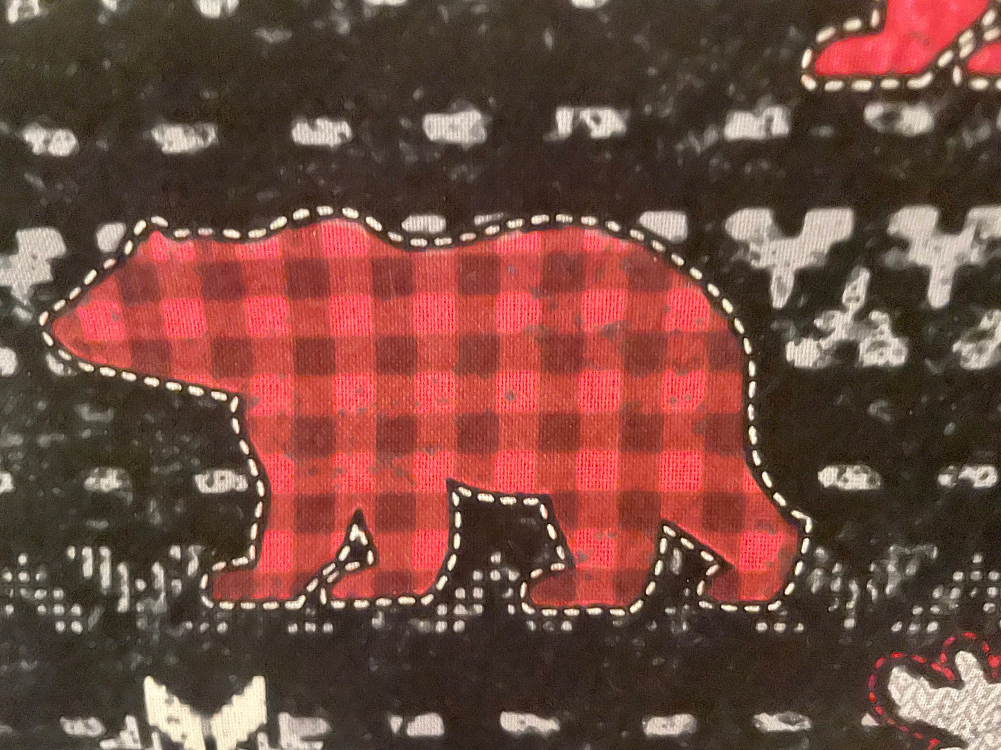 Cozy Christmas cabin blanket- plaid deer, bears and more