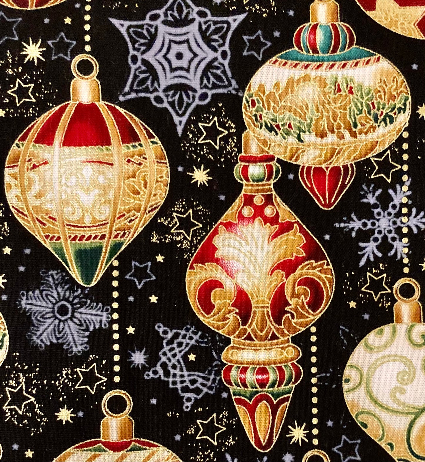 Gorgeous designer christmas ornament blanket