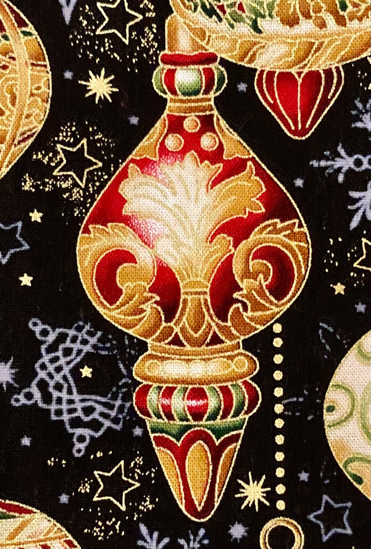 Gorgeous designer christmas ornament blanket