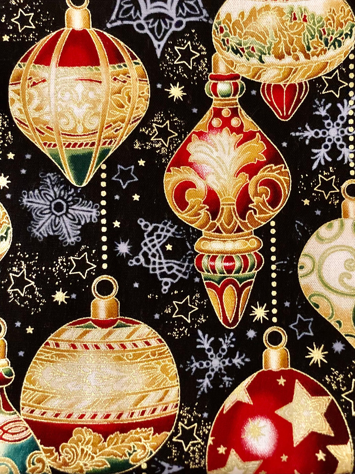 Gorgeous designer christmas ornament blanket