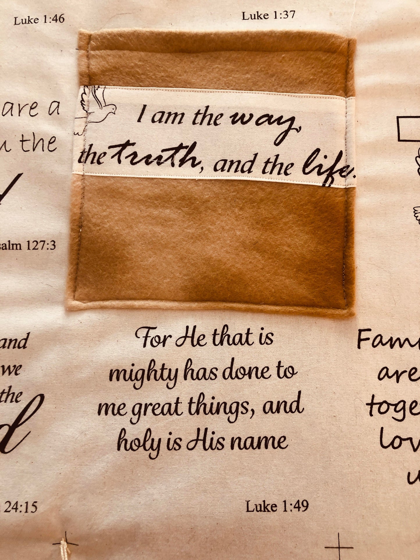 Bible Quotes Lap Quilt/Blanket with Pocket