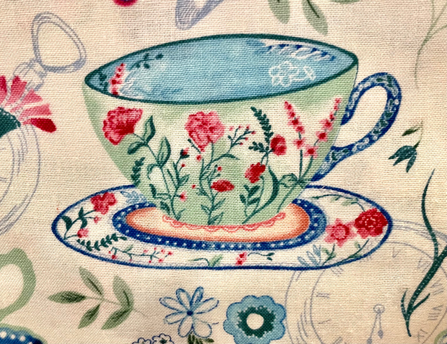 Beautiful tea cup high tea blanket