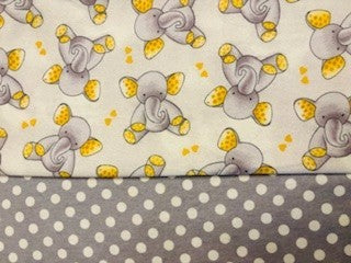 Sweet Snuggly Elephants and Polka Dot Baby Blanket