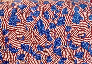 Patriotic Flag Reversible Blanket and Decor