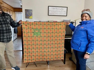 Authentic African Kente Lap Quilt/Throw With Pocket
