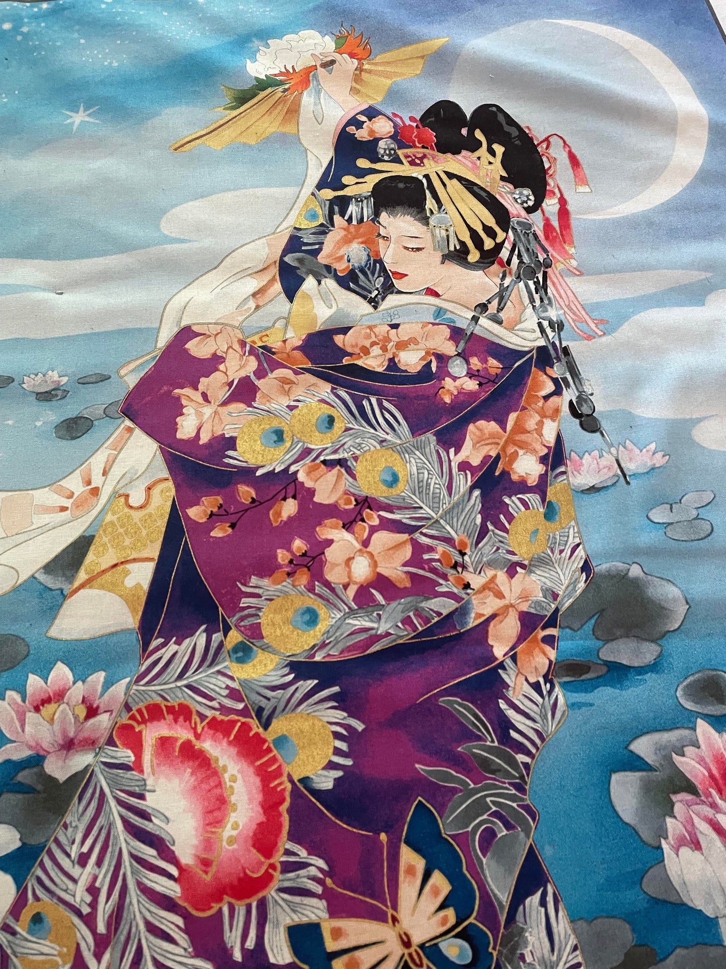 Beautiful Asian Dancers Lap Quilt and Throw