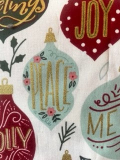 Designer Christmas Ornament Reversible Blanket