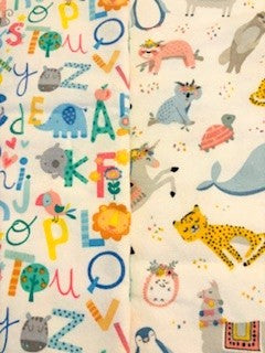 Soft snuggly alphabet baby blanket and gift
