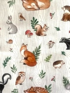Sweet Forrest Animals and Alphabet Reversible Baby Blanket