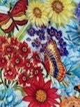 Colorful flowers and butterflies reversible blanket