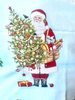Sweetest Santa Christmas Blanket! Vintage and Reversible