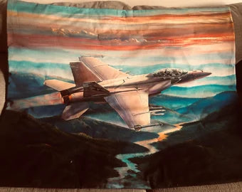 Beautiful Fighter Jet reversible Blanket